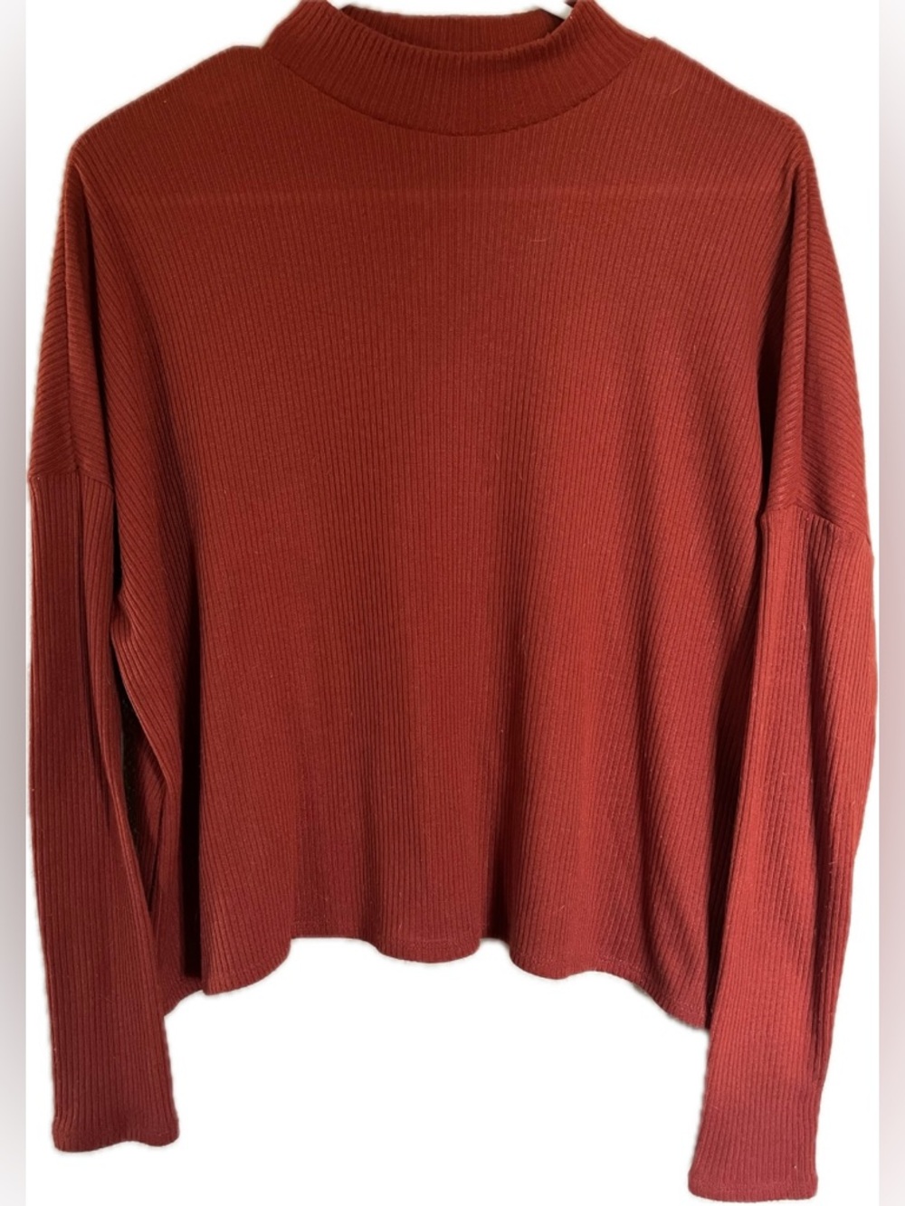 H&M Ribbed Cowl Neck Oversized Lightweight Baggy Sweater. Slightly cropped.